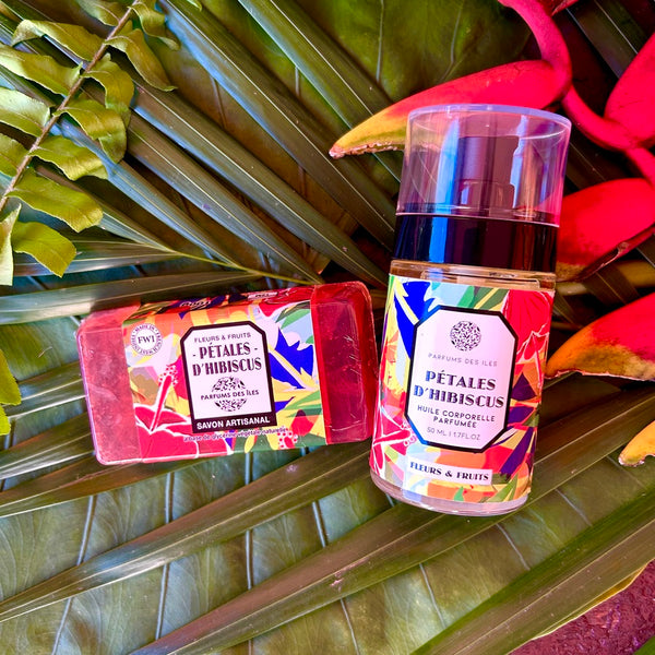 Coffret senteur des îles, à l’Hibiscus - huile sèche et savon