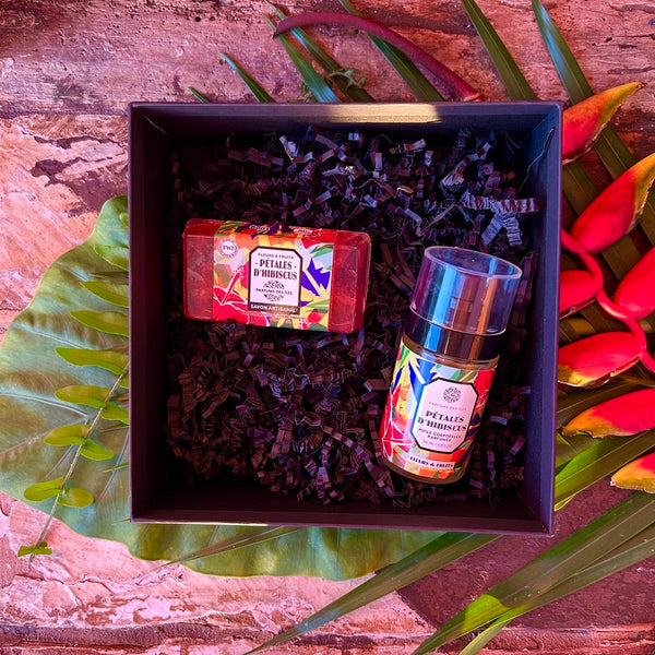 Coffret senteur des îles, à l’Hibiscus - huile sèche et savon
